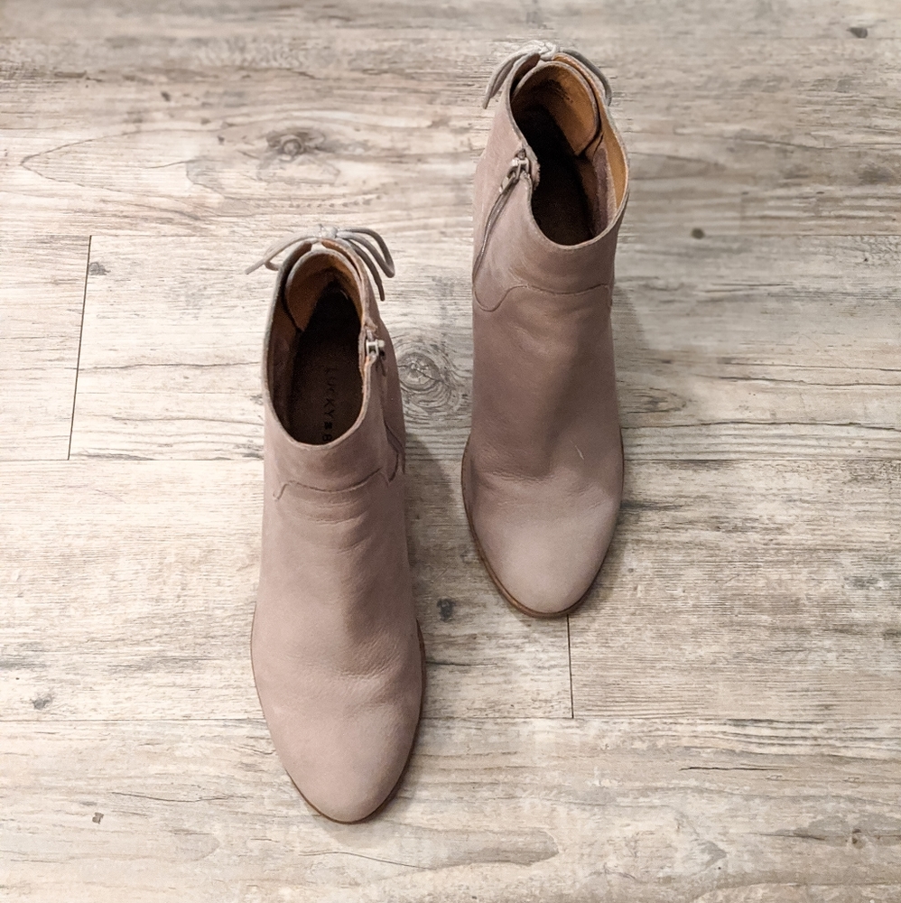 LUCKY BRAND Leather Booties Size 10 - Picture 5 of 5
